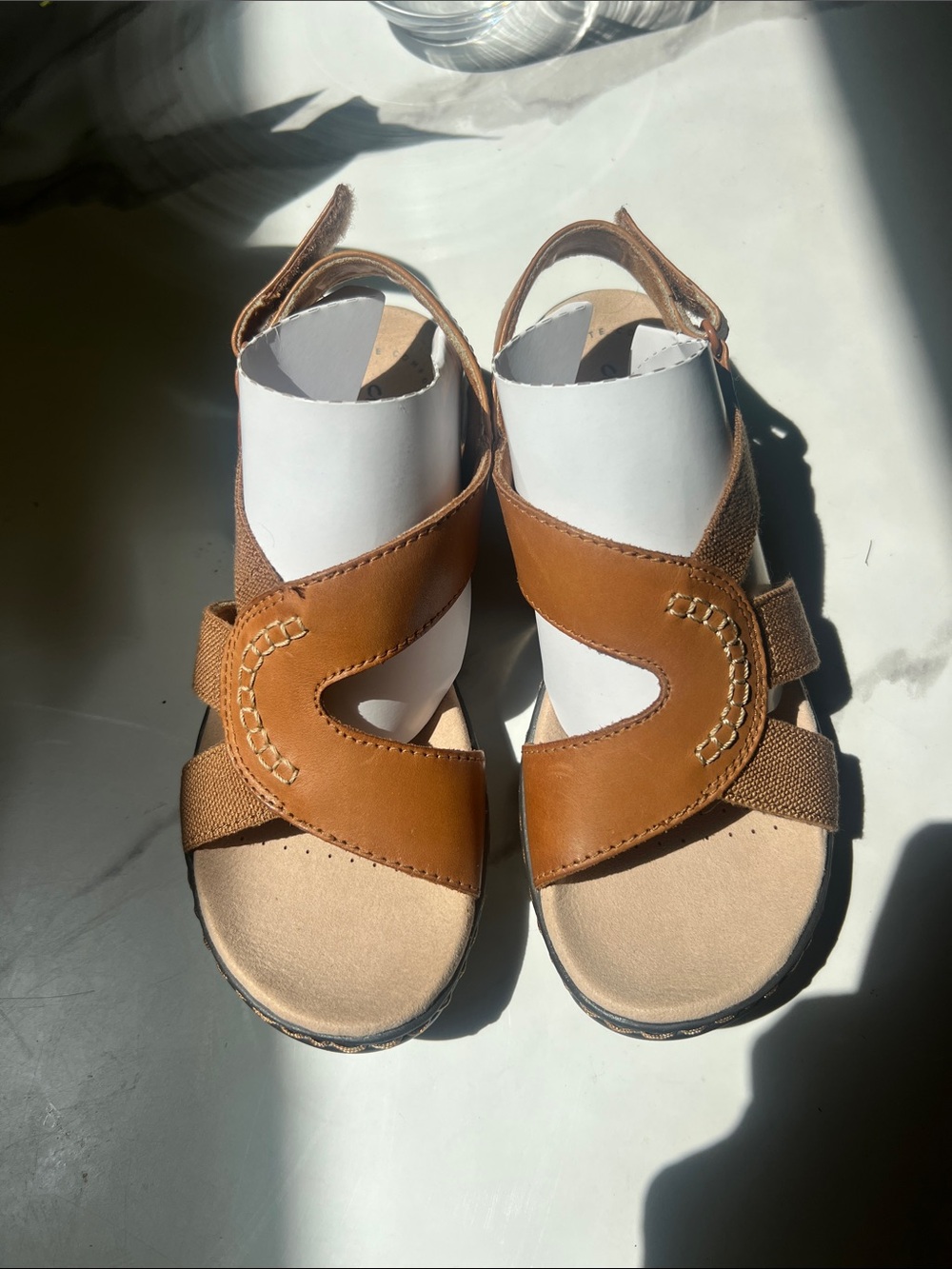 Clarks Women's Tan Strappy Comfort Sandals